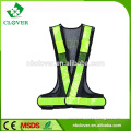 High visible mesh fabric green safety reflective running vests